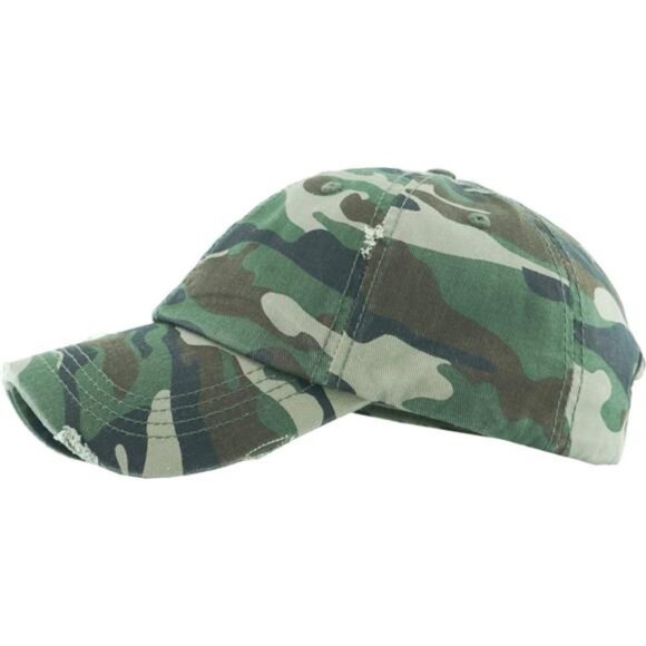 Distressed Ponytail Trucker Hat - Women\'s Baseball Cap - Solid main image 4